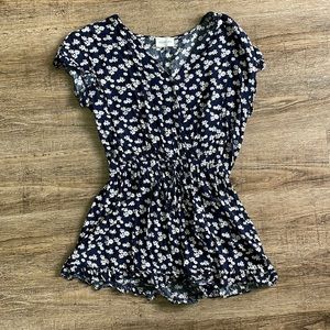 Sugar + Lips Blue Floral Festival Romper